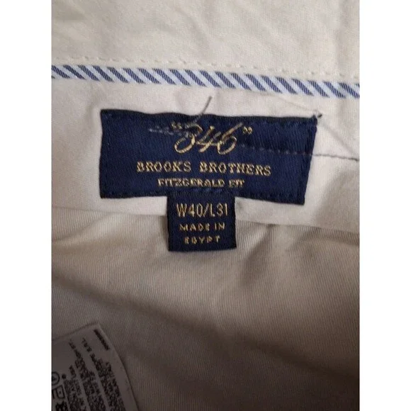 Brooks Brothers Explorer Fitzgerald Suit 42L 40x31 Gray Wool Windowpane 2 Button
